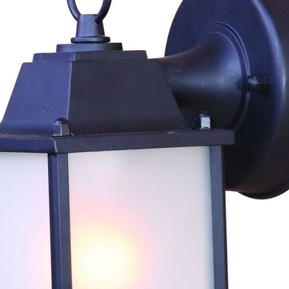 Matte Black Hanging Frosted Glass Lantern Wall Light HomeRoots