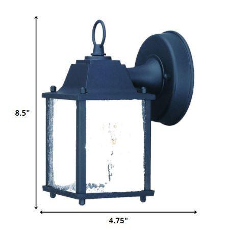 Matte Black Hanging Waterfall Glass Lantern Wall Light - FurniFindUSA