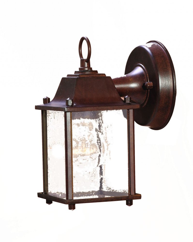 Dark Brown Hanging Waterfall Glass Lantern Wall Light — view 1