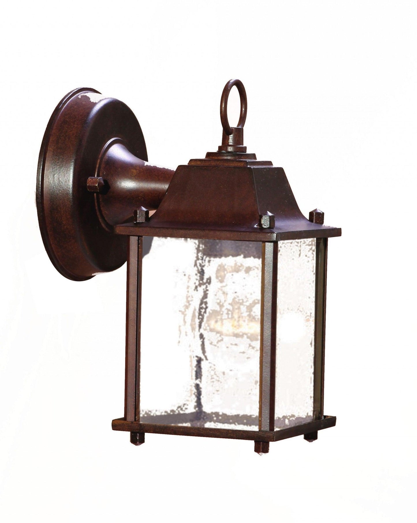 Dark Brown Hanging Waterfall Glass Lantern Wall Light - FurniFindUSA