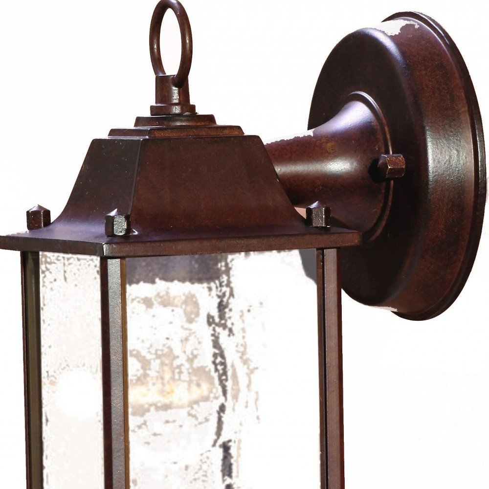 Dark Brown Hanging Waterfall Glass Lantern Wall Light — view 4