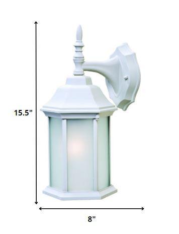 XL White Frosted Glass Swing Arm Wall Light - FurniFindUSA