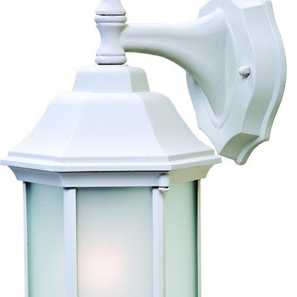 XL White Frosted Glass Swing Arm Wall Light - FurniFindUSA