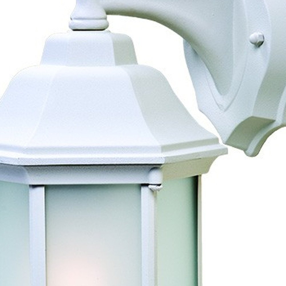 XL White Frosted Glass Swing Arm Wall Light HomeRoots
