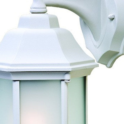 XL White Frosted Glass Swing Arm Wall Light HomeRoots