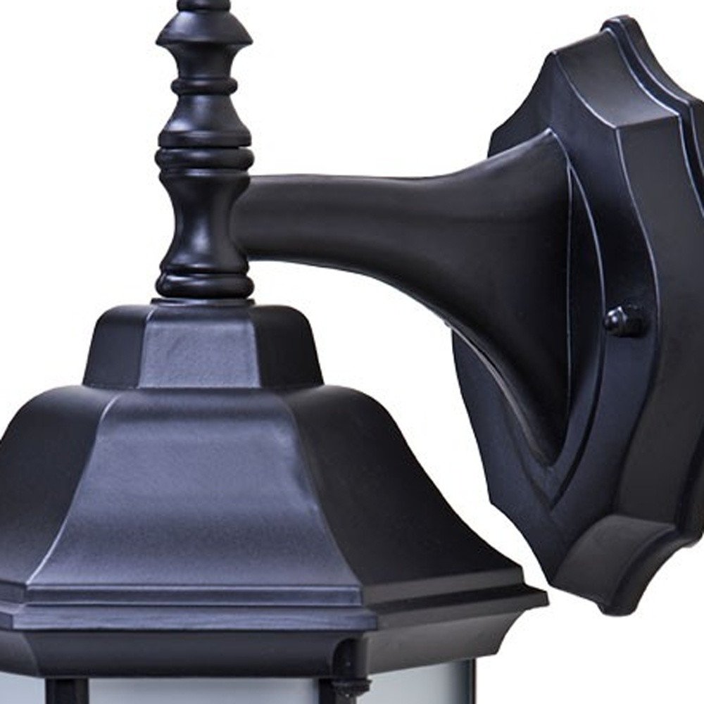 Matte Black Frosted Glass Swing Arm Wall Light HomeRoots