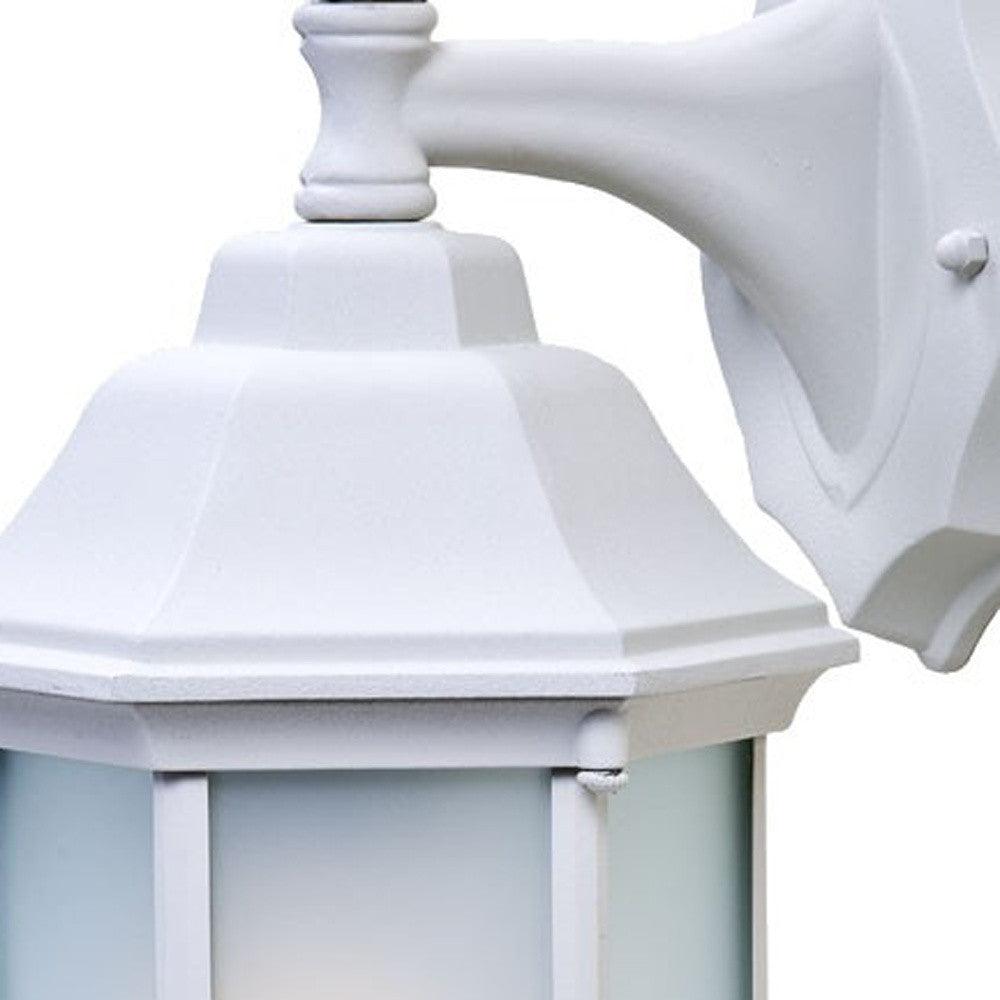 White Frosted Glass Swing Arm Wall Light - FurniFindUSA