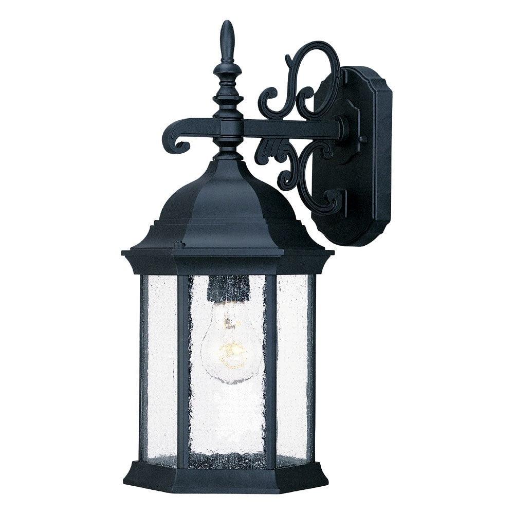 Petite Matte Black Domed Hanging Lantern Wall Light - FurniFindUSA