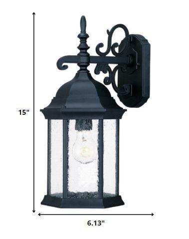 Petite Matte Black Domed Hanging Lantern Wall Light - FurniFindUSA