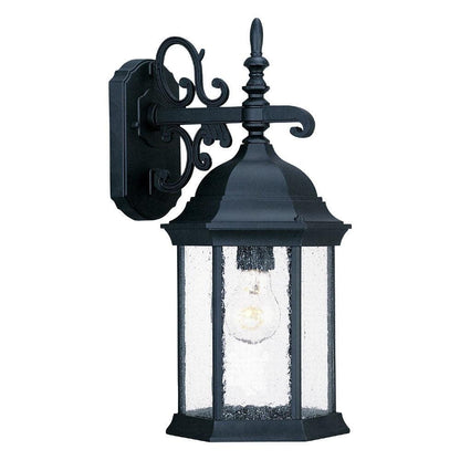 Petite Matte Black Domed Hanging Lantern Wall Light - FurniFindUSA