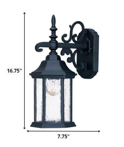 Narrow Matte Black Domed Hanging Lantern Wall Light - FurniFindUSA