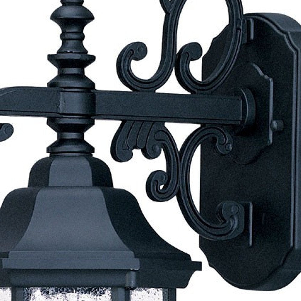 Narrow Matte Black Domed Hanging Lantern Wall Light HomeRoots