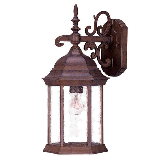 Narrow Brown Domed Hanging Lantern Wall Light - FurniFindUSA