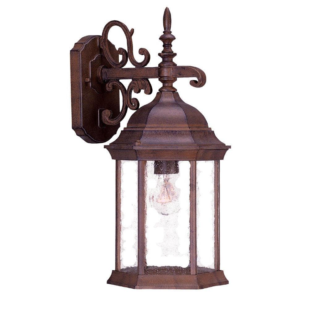 Narrow Brown Domed Hanging Lantern Wall Light - FurniFindUSA