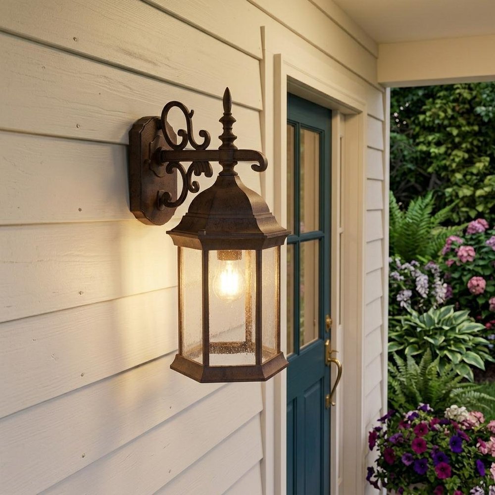 Narrow Brown Domed Hanging Lantern Wall Light HomeRoots