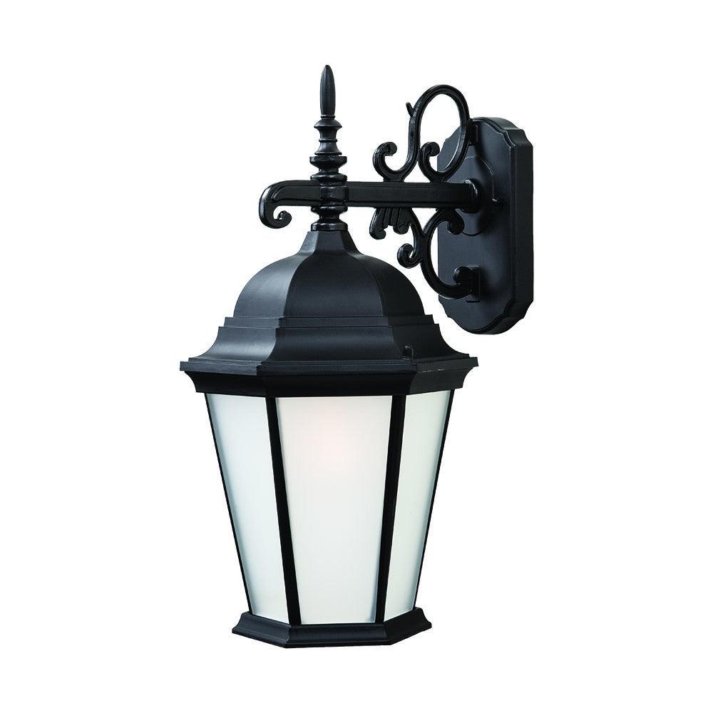 Matte Black Domed Hanging Lantern Wall Light - FurniFindUSA