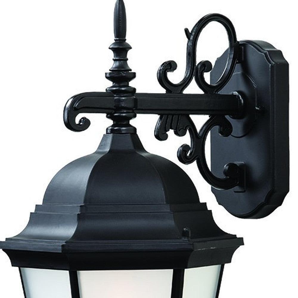 Matte Black Domed Hanging Lantern Wall Light - FurniFindUSA