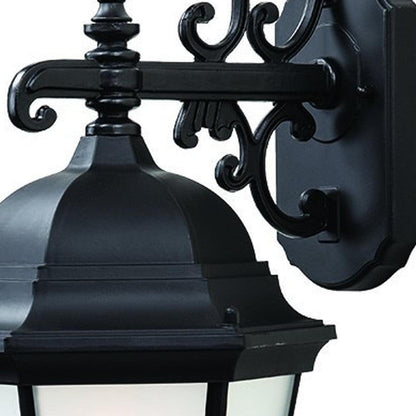 Matte Black Domed Hanging Lantern Wall Light - FurniFindUSA