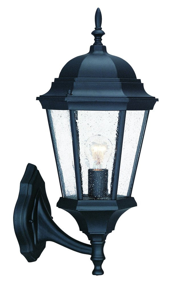 Matte Black Swing Arm Glass Lantern Wall Light HomeRoots