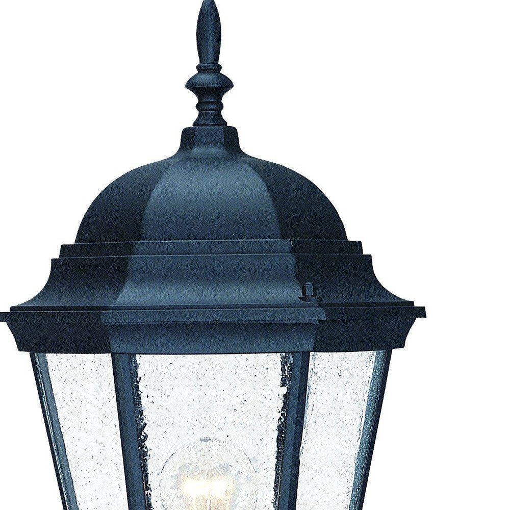 Matte Black Swing Arm Glass Lantern Wall Light HomeRoots