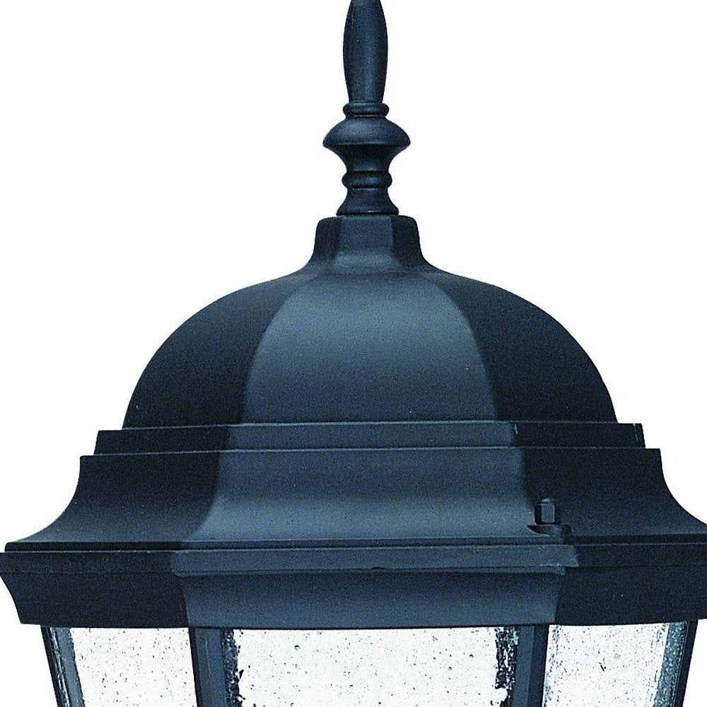 Matte Black Swing Arm Glass Lantern Wall Light HomeRoots