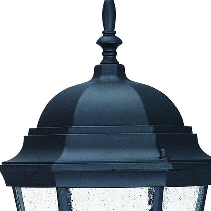Matte Black Swing Arm Glass Lantern Wall Light HomeRoots