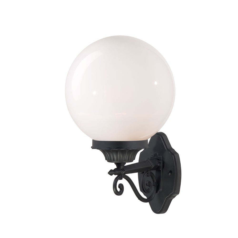 Matte Black Round Acrylic Globe Wall Sconce HomeRoots