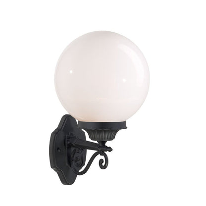 Matte Black Round Acrylic Globe Wall Sconce HomeRoots