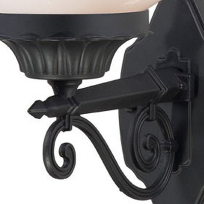 Matte Black Round Acrylic Globe Wall Sconce HomeRoots