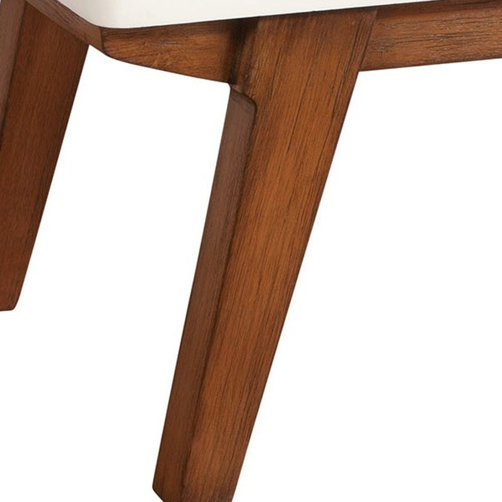 26" White Two Drawer Wood Nightstand HomeRoots