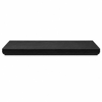 24" Black Wood Wall Mounted Floating Shelf HomeRoots