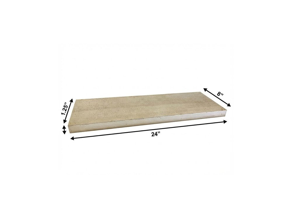 24" Solid Wood Rustic Wall Mounted Shelving Unit HomeRoots