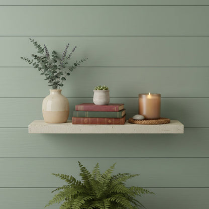 8" Solid Wood Wall Mounted Shelving Unit HomeRoots