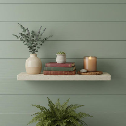 24" Solid Wood Rustic Wall Mounted Shelving Unit HomeRoots
