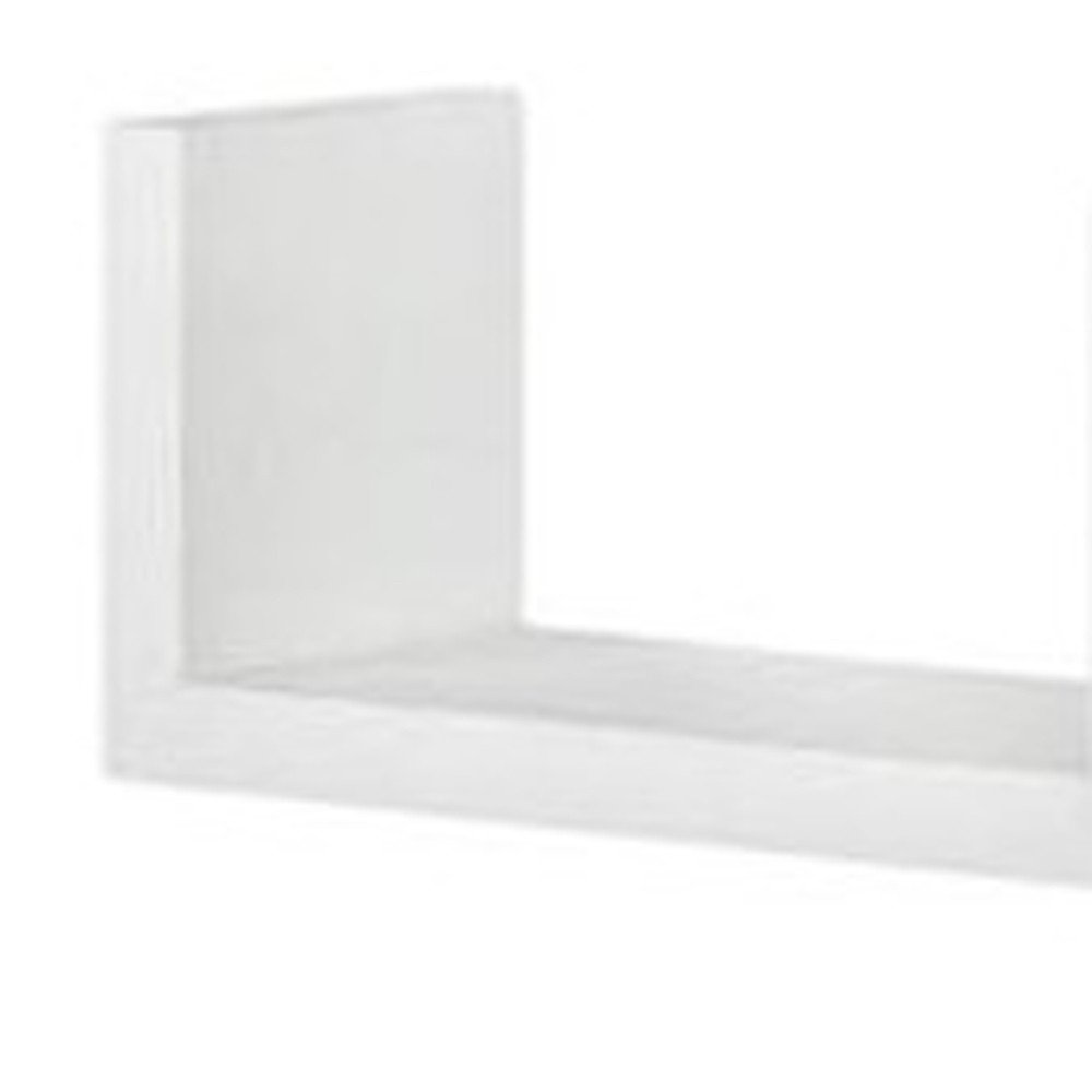 24" Two Shelves Solid Wood Wall Mounted Shelving Unit HomeRoots
