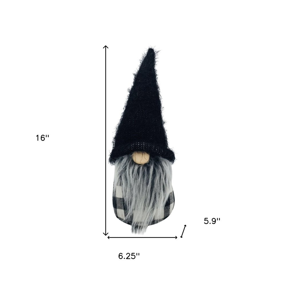 Black and White Buffalo Check Groovy Gnome HomeRoots