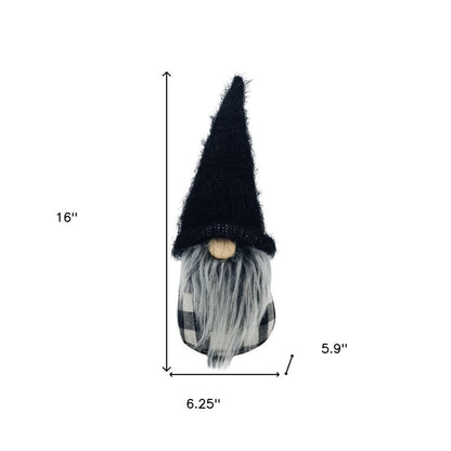 Black and White Buffalo Check Groovy Gnome HomeRoots
