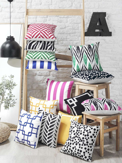 Yellow and White Grid Geometric Throw Pillow FurniFindUSA