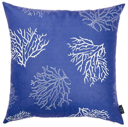 Blue and Silver Coral Reef Decorative Throw Pillow FurniFindUSA