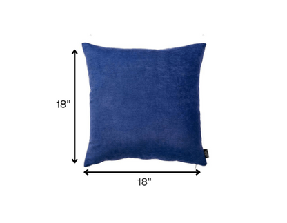 Set of 2 Blue Modern Square Throw Pillows