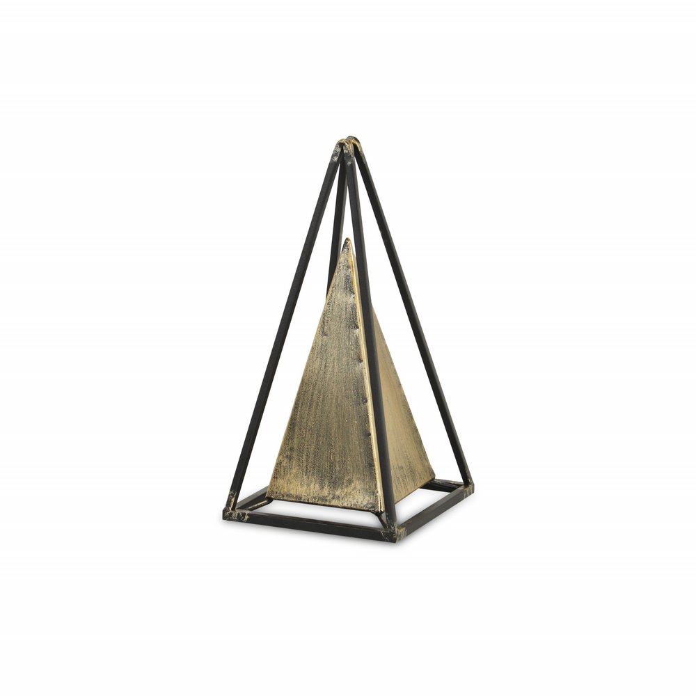 Narrow Metal Triangular Decorative Sculpture — view 2