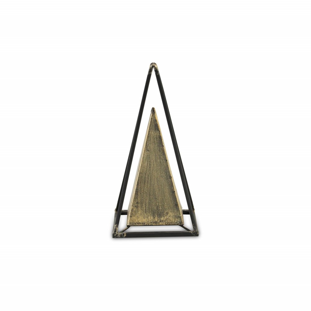 Narrow Metal Triangular Decorative Sculpture — view 3