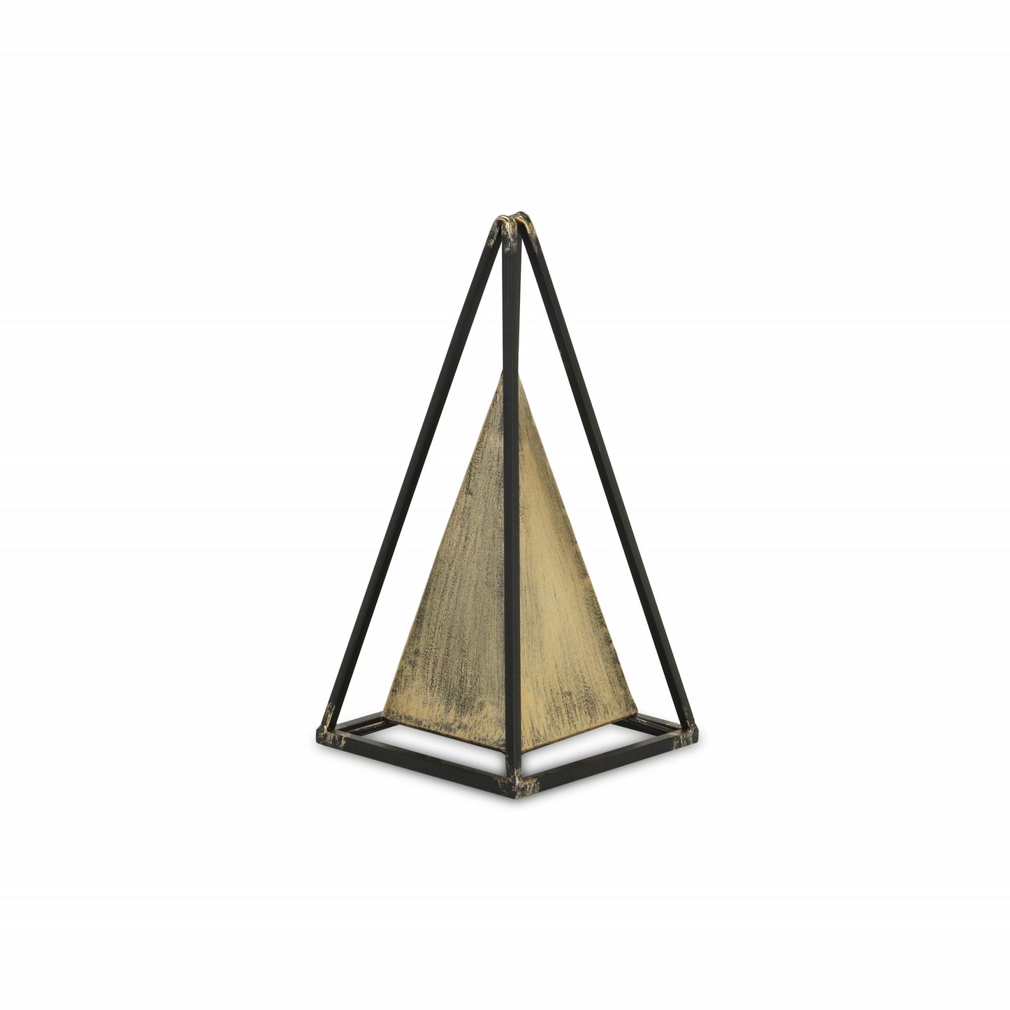 Narrow Metal Triangular Decorative Sculpture