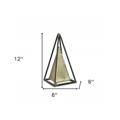 Narrow Metal Triangular Decorative Sculpture HomeRoots