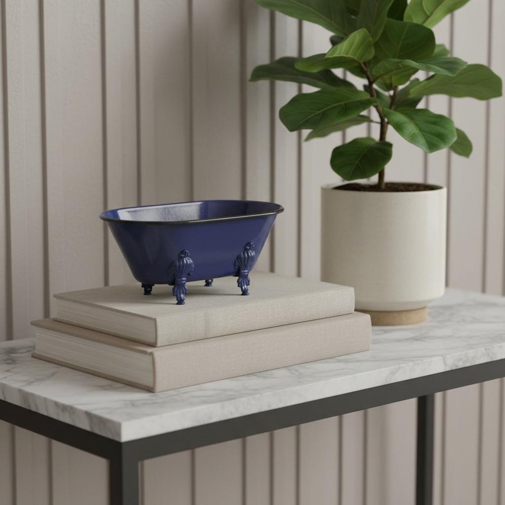 Royal Blue Bathtub Decorative Sculpture HomeRoots