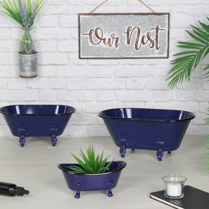 Royal Blue Bathtub Decorative Sculpture HomeRoots
