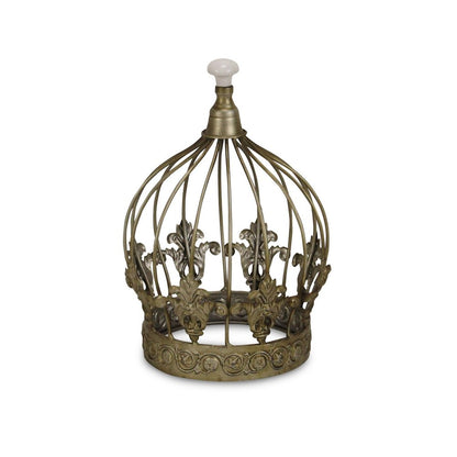 10" Bronze Metal Hand Painted Decorative Crown Tabletop Sculpture HomeRoots