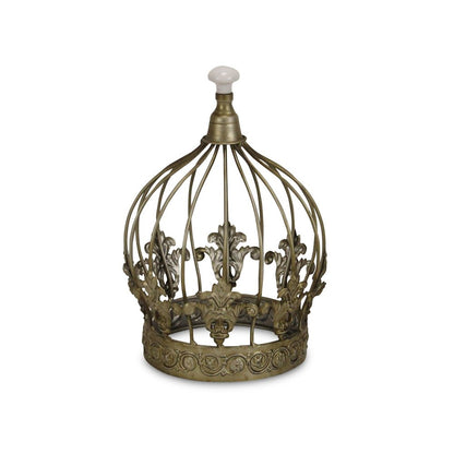 10" Bronze Metal Hand Painted Decorative Crown Tabletop Sculpture HomeRoots