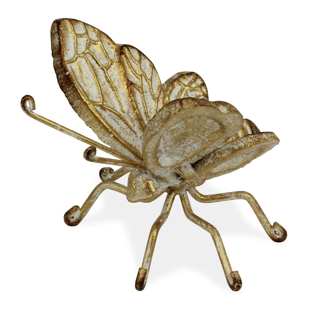 4" Gold Cast Iron Butterfly Tabletop Sculpture — view 2