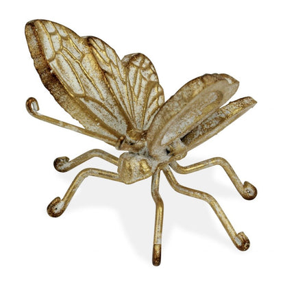 4" Gold Cast Iron Butterfly Tabletop Sculpture HomeRoots